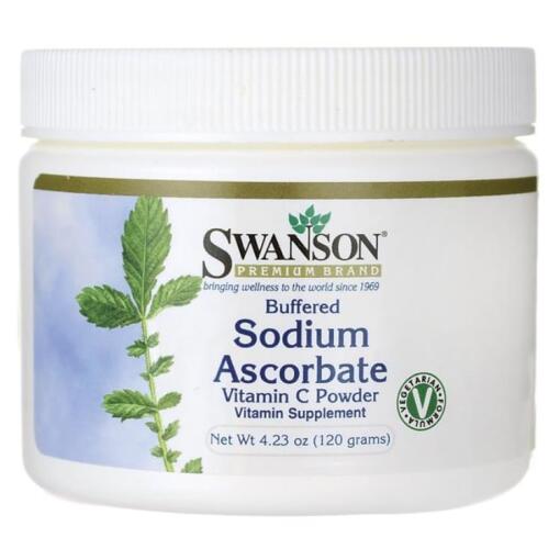 Swanson - Vitamin C-Pulver mit Natriumascorbat - 120g