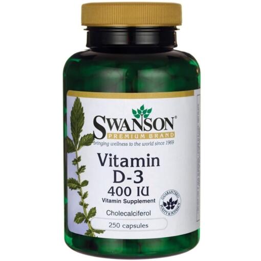 Swanson - Vitamin D3, 400 IE - 250 Kapseln