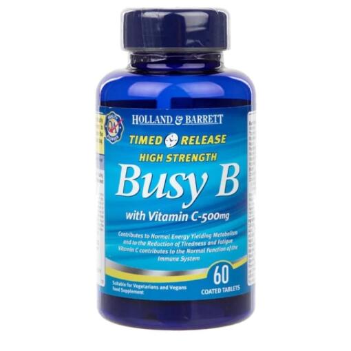 Holland & Barrett - Zeitverzögerte Freisetzung von B-Komplex mit Vitamin C, 500mg - 60 Kapseln