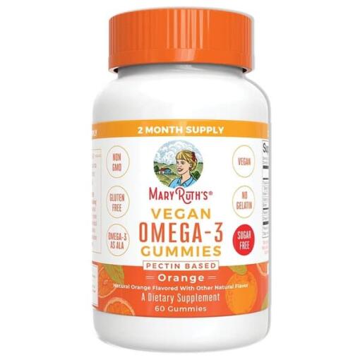 MaryRuth Organics - Vegane Omega-3 Gummibärchen, Orange - 60 Stück
