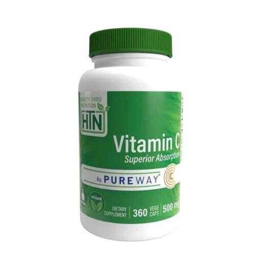 Health Thru Nutrition - Vitamin C, 500 mg - 360 Kapseln