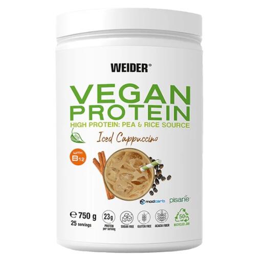 Weider - Vegansk Protein, Iced Cappuccino - 750g