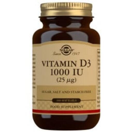 Solgar - Vitamin D3, 25 mcg - 100 Weichkapseln