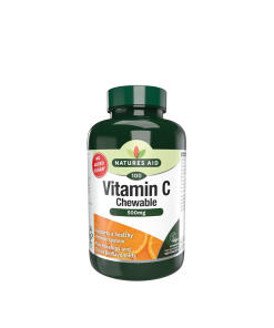 Natures Aid Vitamin C 500mg Chewable - Orange Flavour (100 Tablets)
