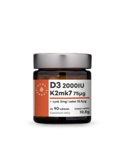 AURA HERBALS Vitamin D3 + K2 + Zinc + Selenium (90 tabs)