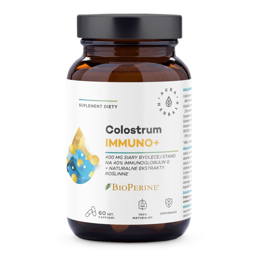 AURA HERBALS Colostrum Immuno + BioPerine (60 caps)