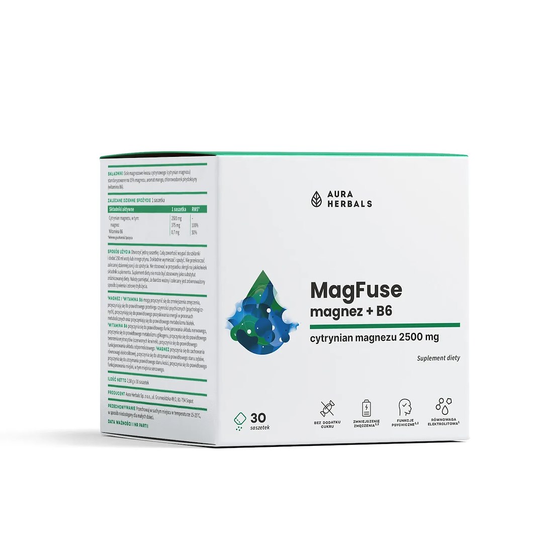 AURA HERBALS MagFuse: magnesium + B6 (30 pcs.)