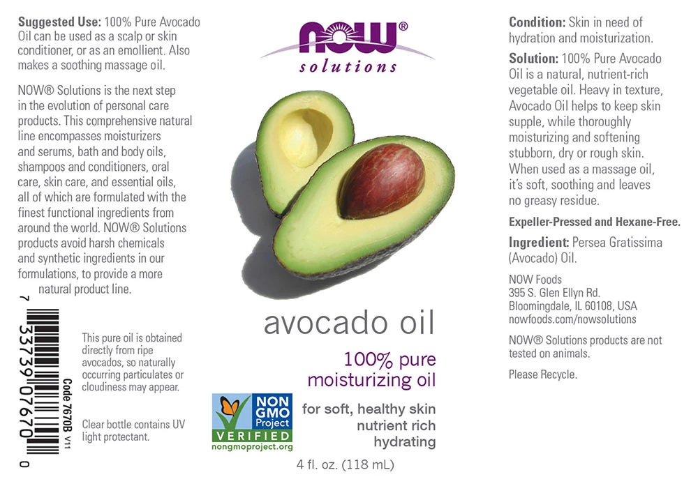 NOW Foods - Avocadoöl - 118 ml – Bild 2
