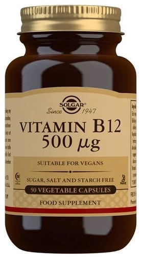 Solgar - Vitamin B12, 500 Mcg - 50 Kapseln-image