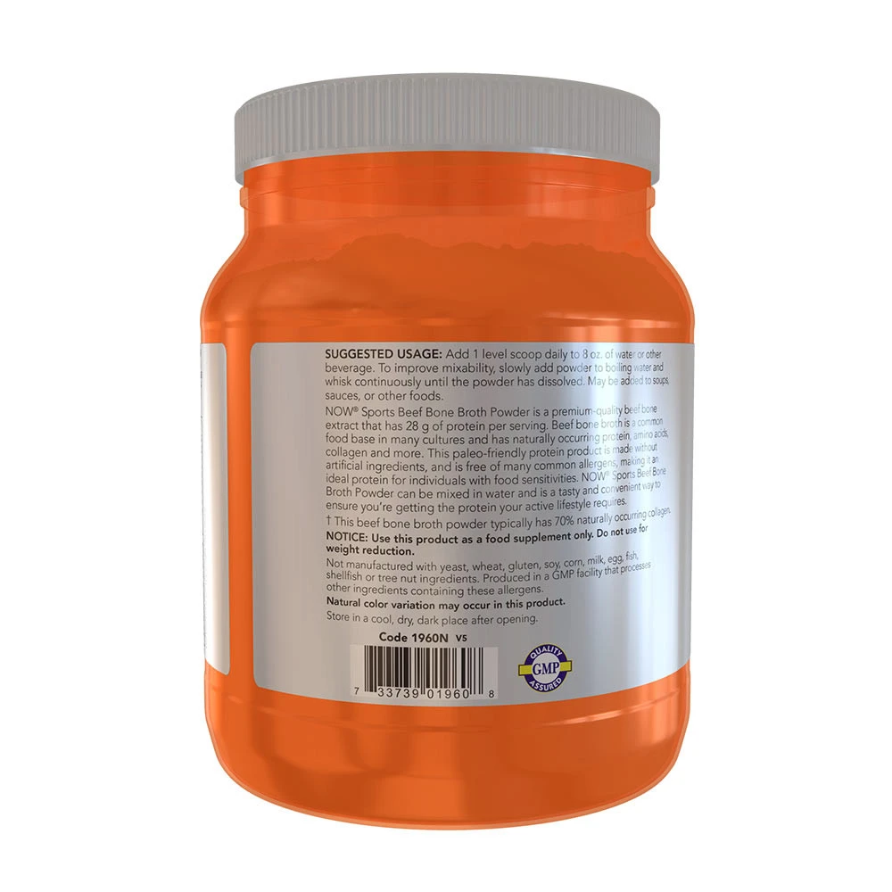 NOW Foods - Rinderknochenbrühe Pulver - 544g – Bild 3