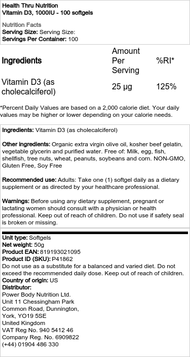 2000 IE - 365 softgels