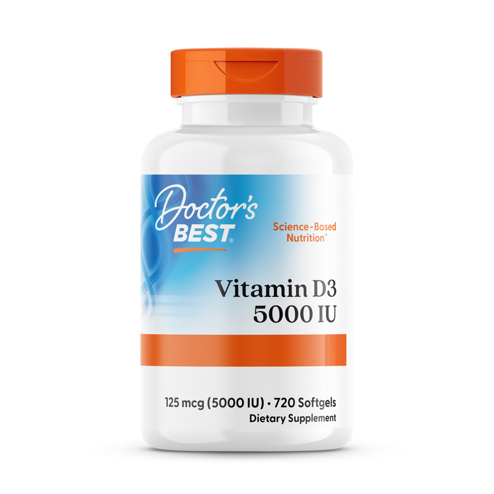 Doctor's Best - Vitamin D3, 5000 IE - 720 Weichkapseln – Bild 4