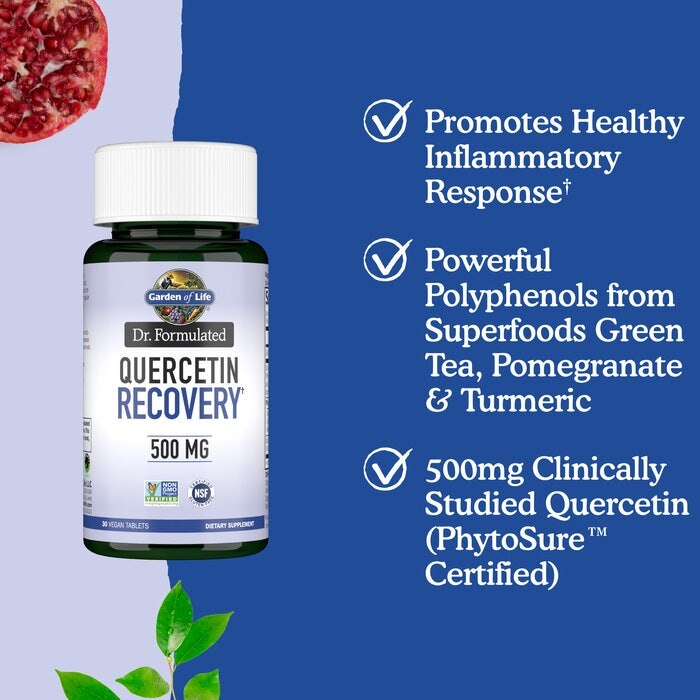 Garden of Life - Dr. Formulated Quercetin Recovery, 500 mg - 30 vegane Tabletten – Bild 4