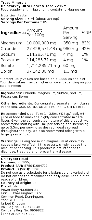 Trace Minerals - Dr. Starkey Ultra ConcenTrace - 296 ml – Bild 2