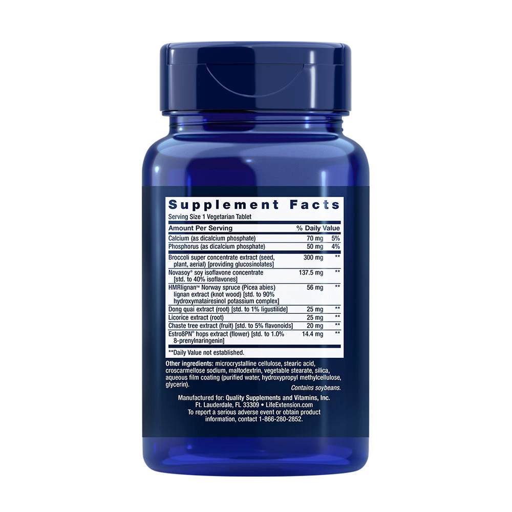 Life Extension - Östrogen für Frauen - 30 vegetarische Tabletten – Bild 2