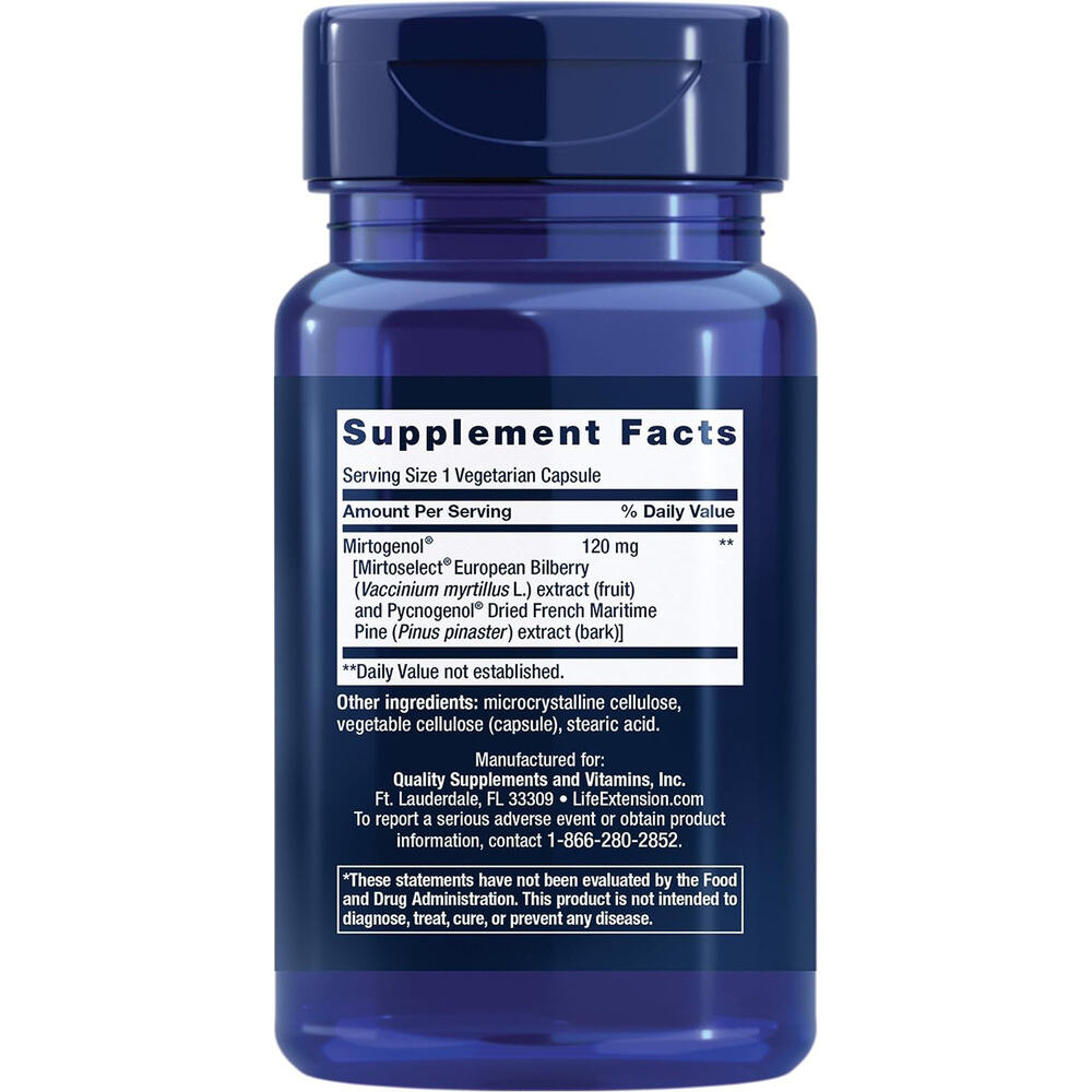 Life Extension - Unterstützung des Augendrucks mit Mirtogenol - 30 Kapseln – Bild 5