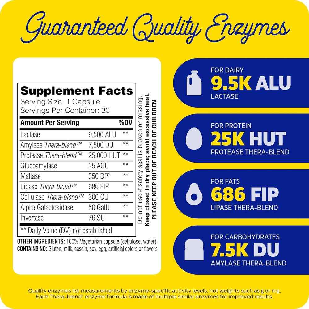 Enzymedica - Lacto - 30 Kapseln – Bild 3