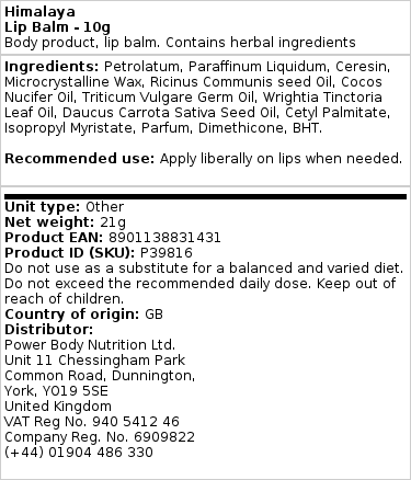 Himalaya - Lippenbalsam - 10g (EAN 89011388831431) – Bild 2