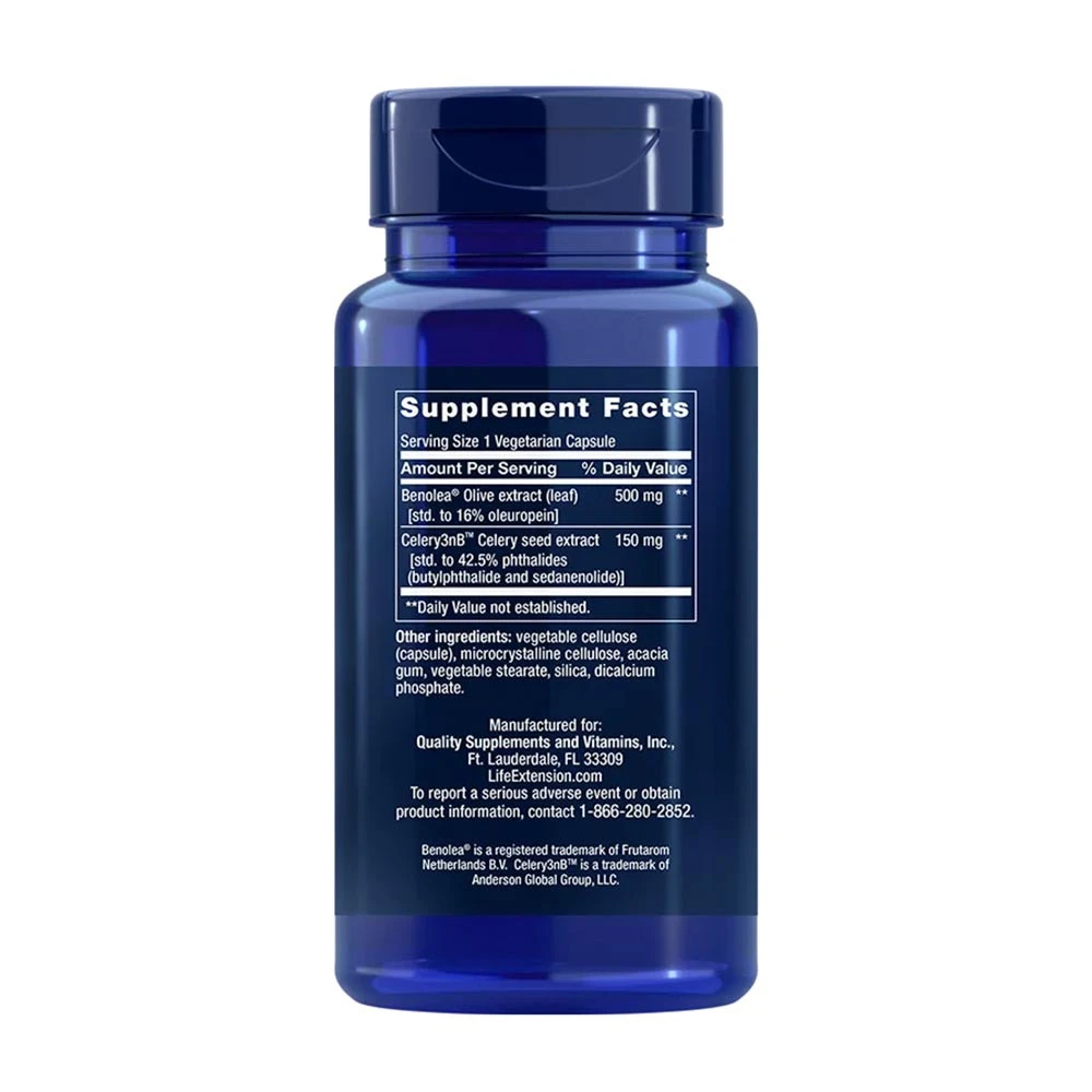 Life Extension - Fortgeschrittene Unterstützung der Gefäße durch Olivenblattextrakt - 60 Kapseln – Bild 2