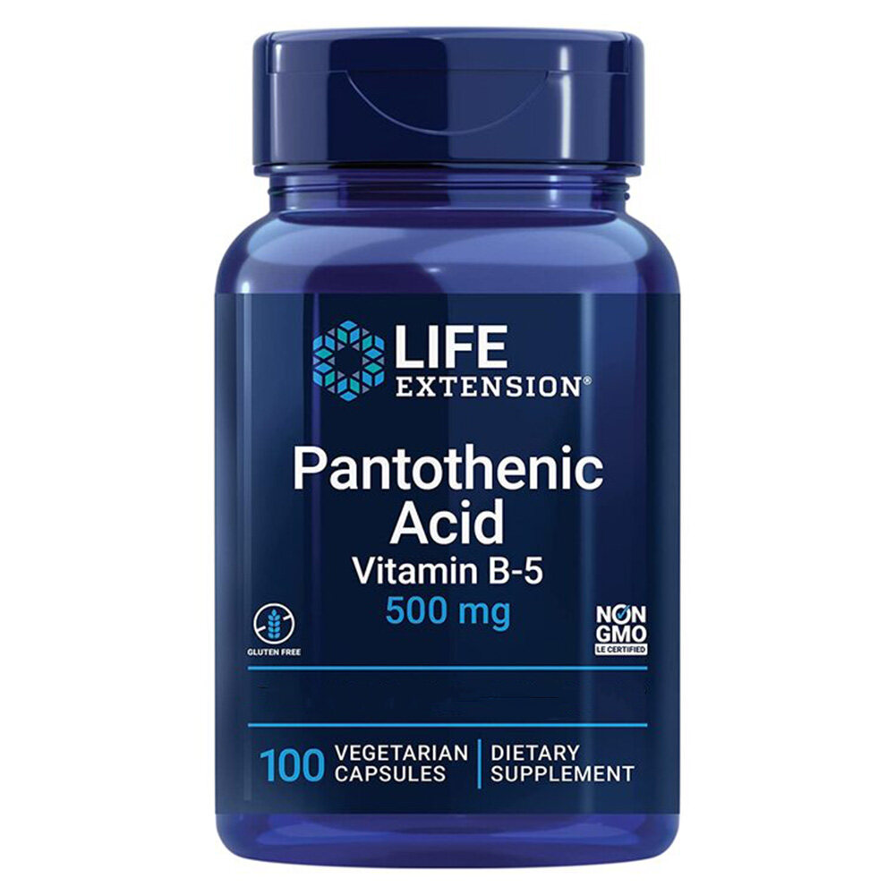Life Extension - Pantothensäure (Vitamin B5), 500 mg - 100 Kapseln – Bild 4