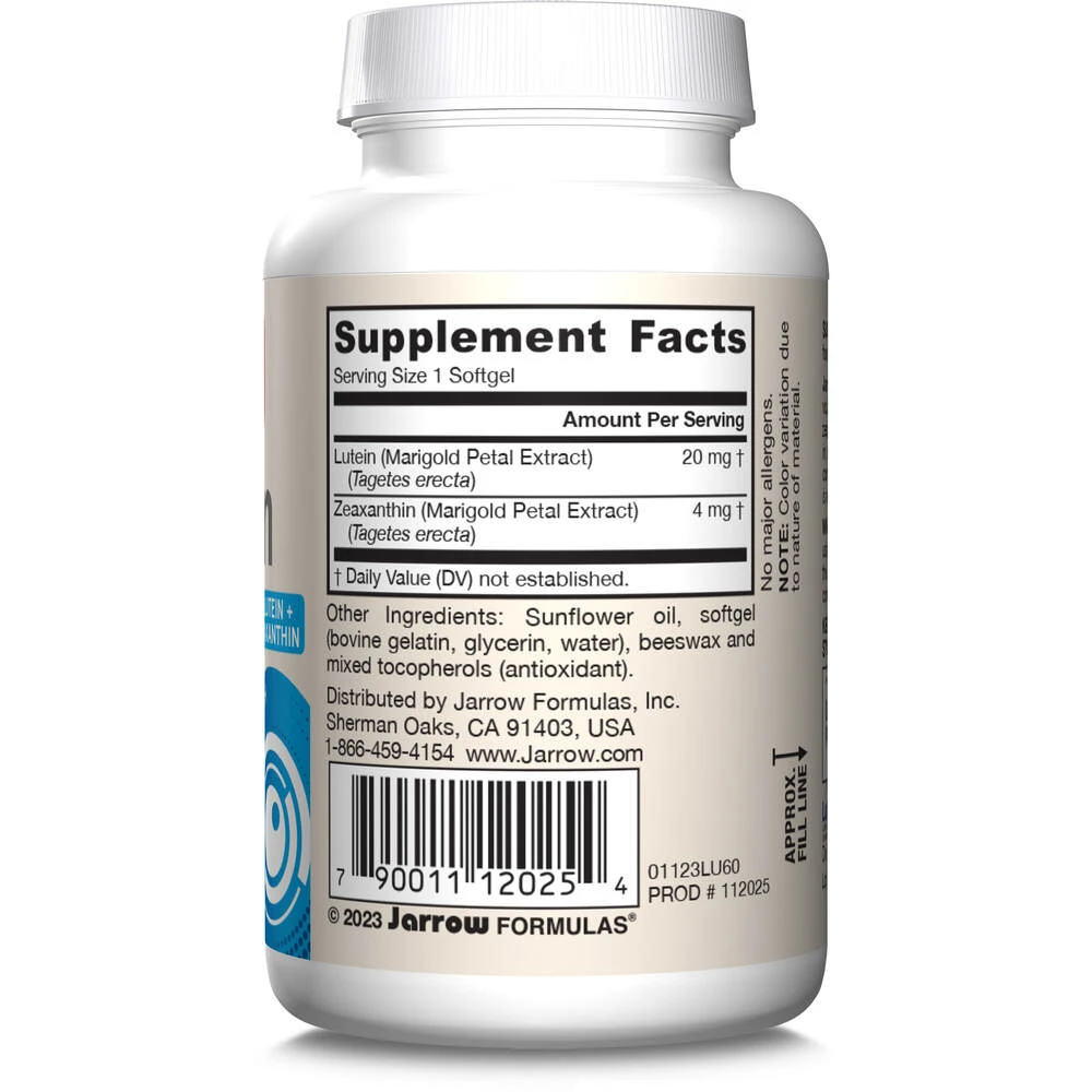 Jarrow Formulas Lutein 20mg Softgels 60 – Bild 3