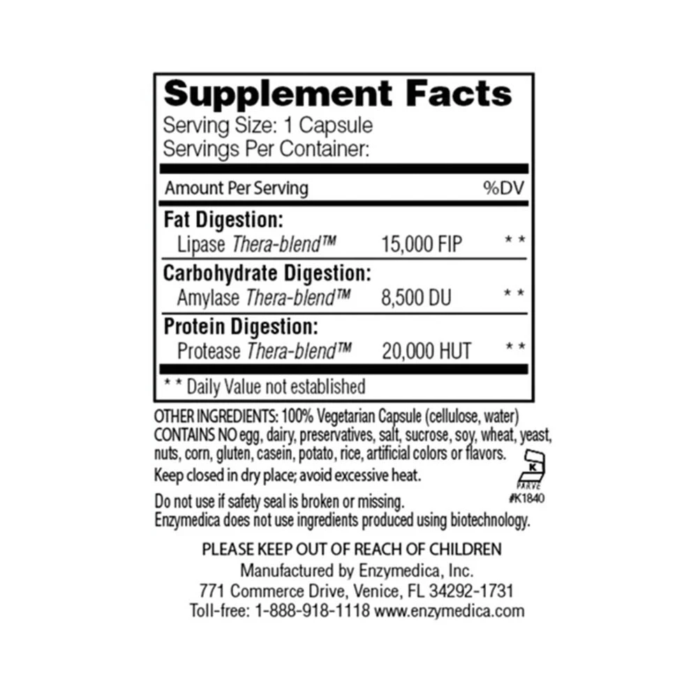 Enzymedica - Lypo Gold - 60 Kapseln – Bild 2