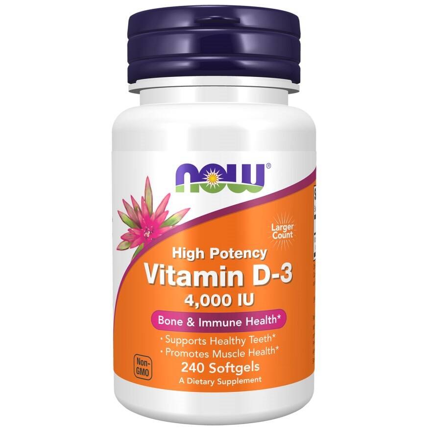 NOW FOODS Vitamin D3 4000 IU (240 sgels)