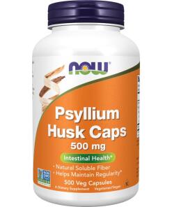 NOW Psyllium Husk 500 mg (500 Veg Capsules)