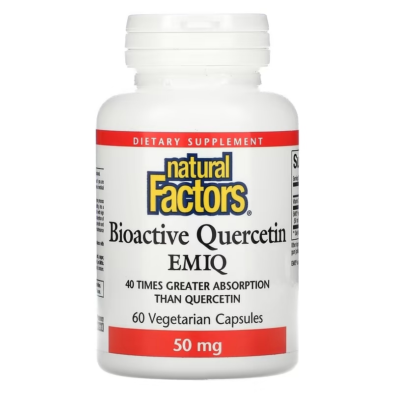 Natural Factors - Bioaktives Quercetin EMIQ 50 mg (60 Kapseln) – Bild 4