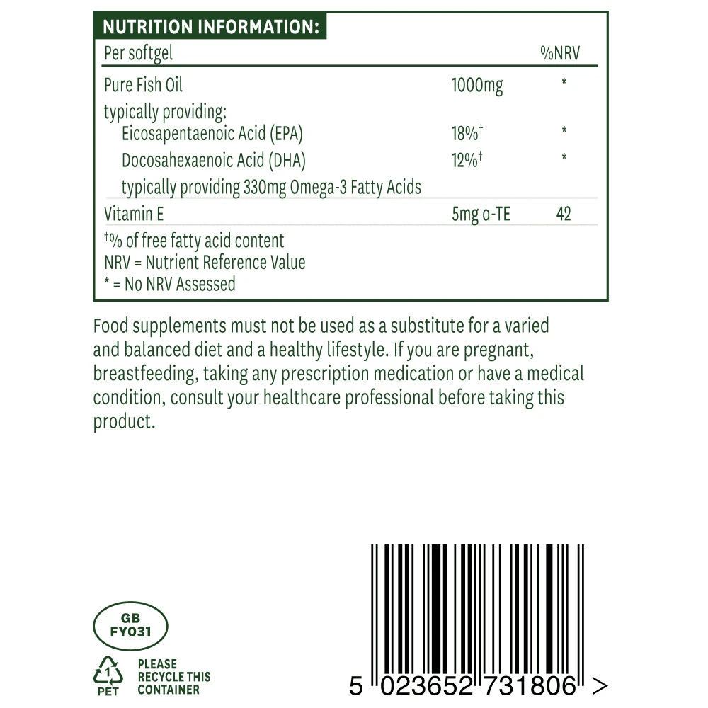 Natures Aid - Fischöl 1000 mg (120 Weichkapseln) – Bild 3