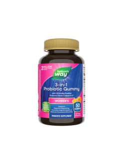 Natures Way 3-in-1 Probiotic Women's Gummy (50 Gummies)