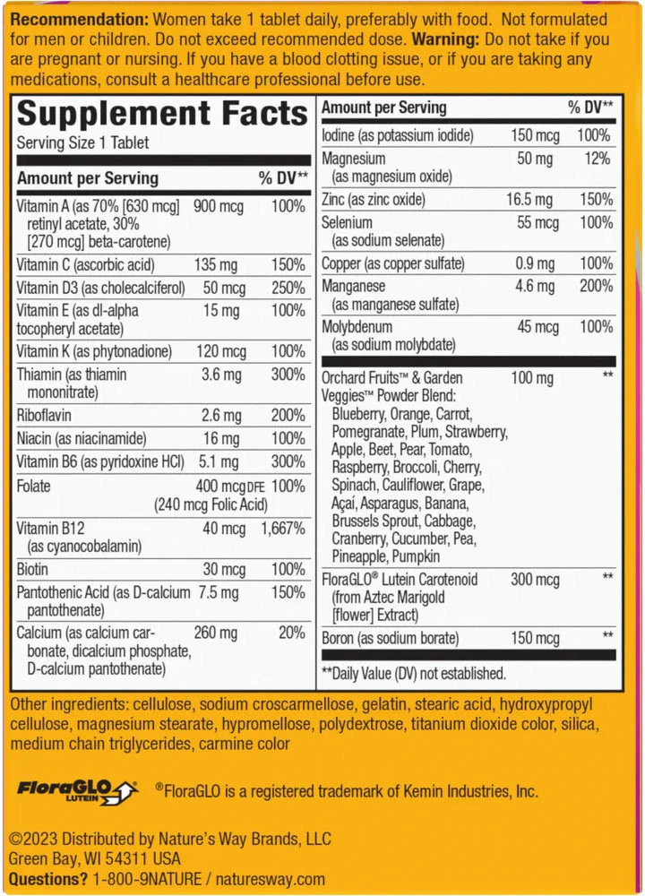 Nature's Way - Alive!® Frauen 50+ Komplettes Multivitamin (50 Tabletten) – Bild 2