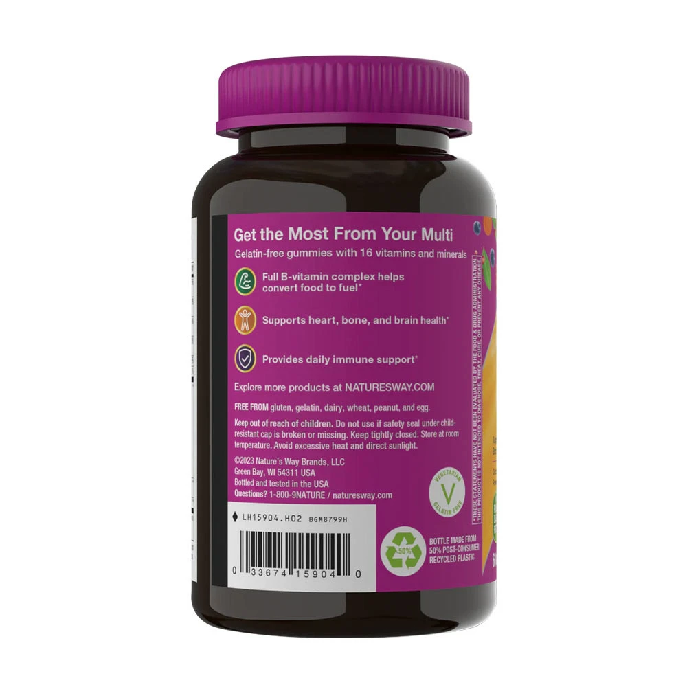 Nature's Way - Alive!® Frauen 50+ Multivitamin-Gummis (60 Gummis, gemischte Beeren) – Bild 3