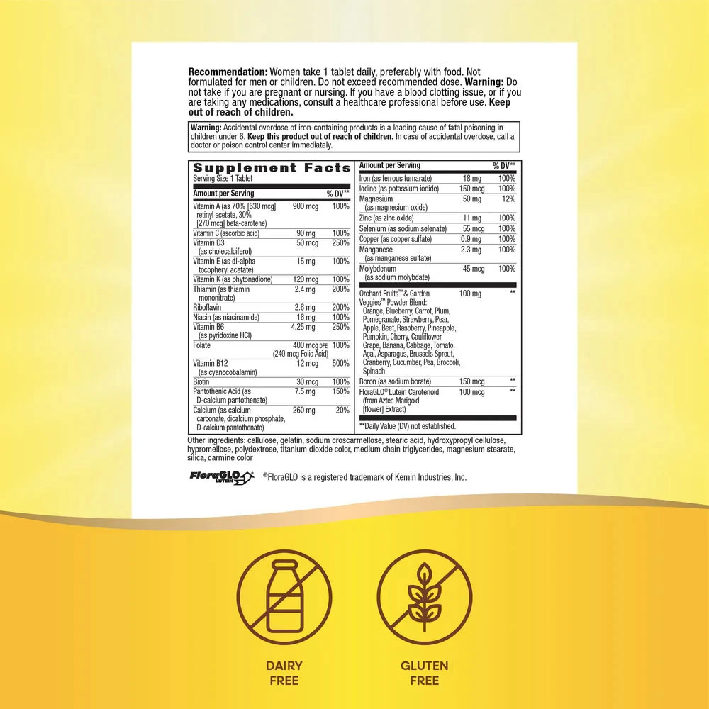 Nature's Way - Alive!® Frauen Komplett-Multivitamin (130 Tabletten) – Bild 2