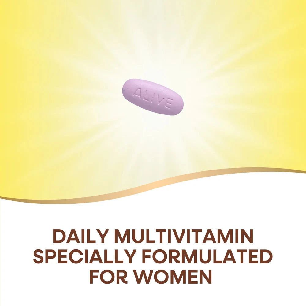 Nature's Way - Alive!® Frauen Komplett-Multivitamin (130 Tabletten) – Bild 3