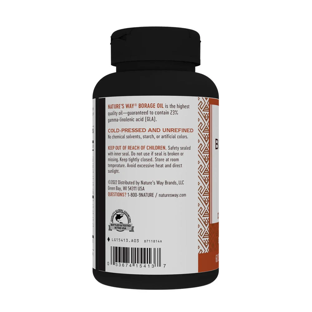 Nature's Way - Borretschöl (60 Weichkapseln) – Bild 3