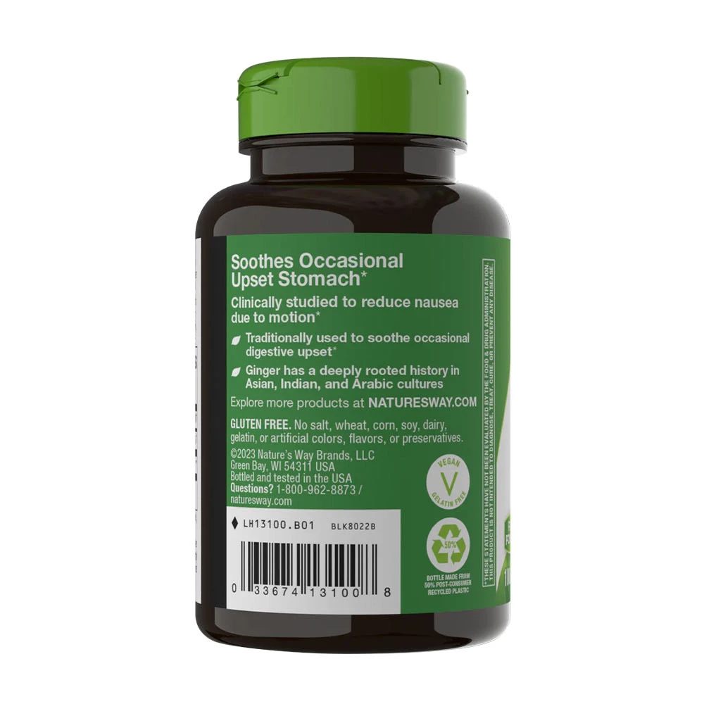 Natures Way - Ingwerwurzel (100 Kapseln) – Bild 3