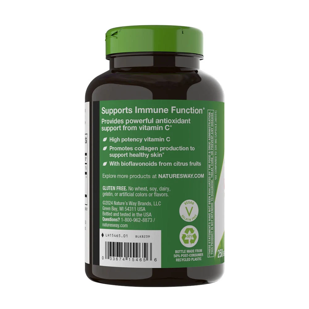 Natures Way - Vitamin C mit Bioflavonoiden (250 Kapseln) – Bild 3