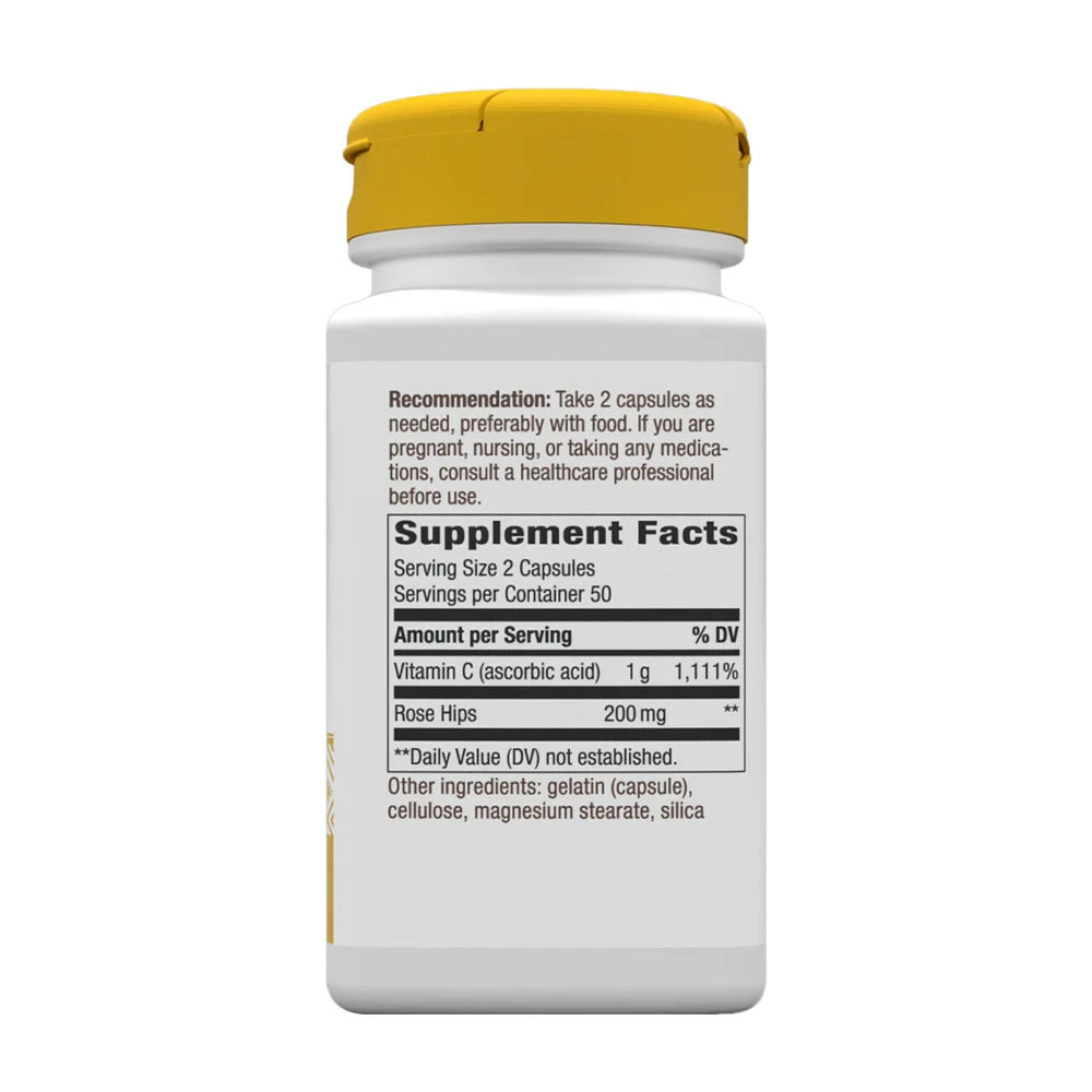 Natures Way - Vitamin C mit Hagebutten (100 Kapseln) – Bild 2