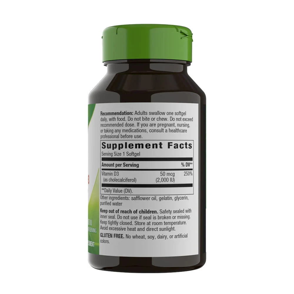 Natures Way - Vitamin D3 (240 Weichkapseln) – Bild 2