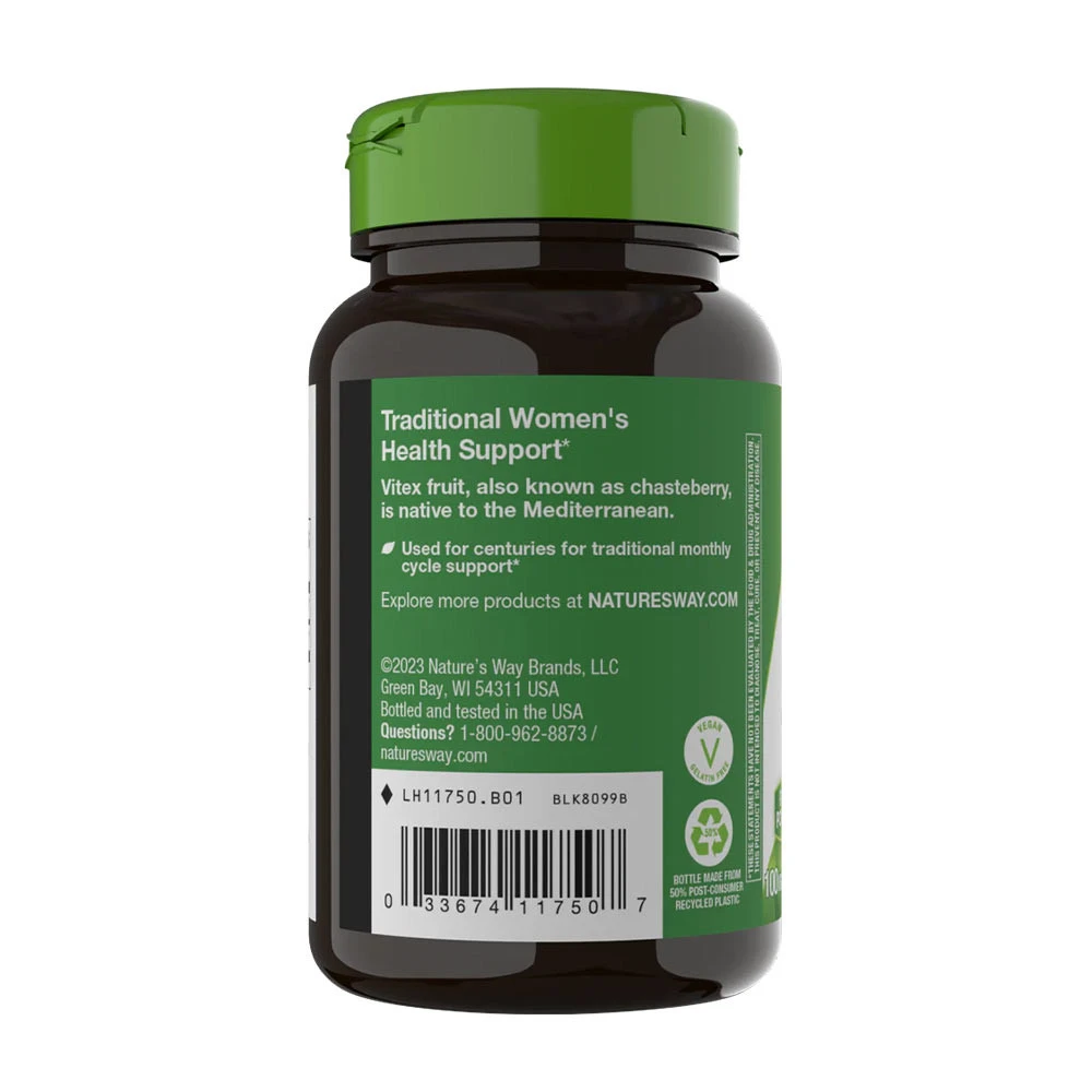 Natures Way - Mönchspfefferfrucht (100 Kapseln) – Bild 3