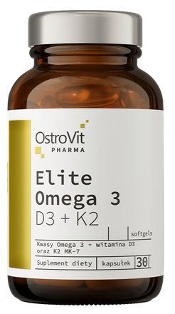 Ostrovit Pharma Elite Omega 3 D3 + K2 (30 Capsules)