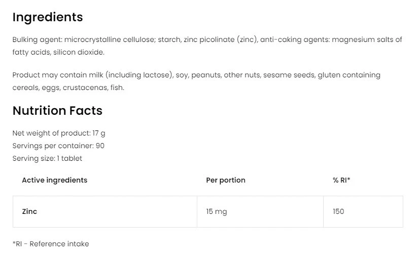 OstroVit Pharma Bio-Zink (90 Tabletten) – Bild 2