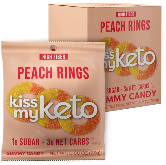 Peach Rings Keto Gummies - 8 x 25g