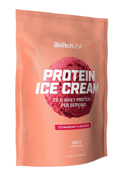 Biotechusa - Protein-Eis, Erdbeere - 500G-image