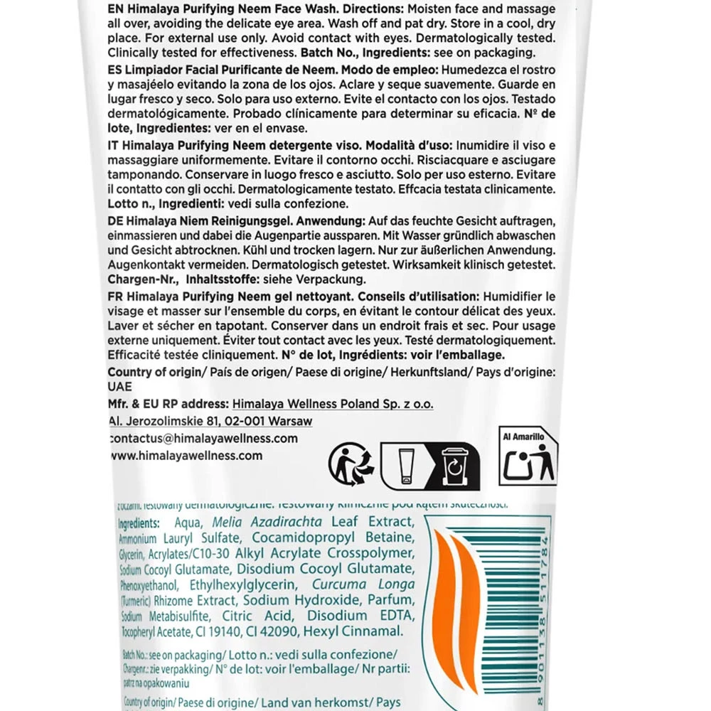 Himalaya - Klärendes Neem-Gesichtswaschgel - 150 ml – Bild 2