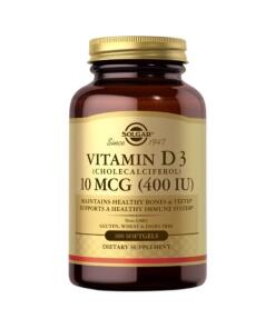 SOLGAR Vitamin D3 (Cholecalciferol) 10 mcg (400 IU) (250 caps)