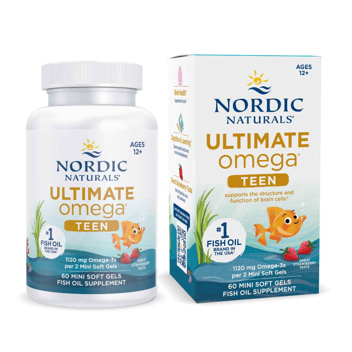Nordic Naturals - Ultimate Omega 2X TEEN - 60 Mini-Kapseln – Bild 2