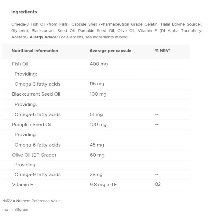 Vitabiotics Ultra Omega 3-6-9 (60 Kapseln) – Bild 2
