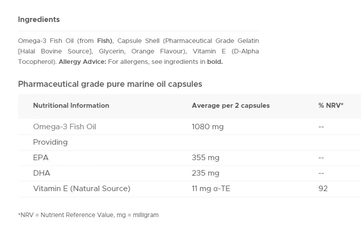 Vitabiotics Ultra Omega-3 (60 Kapseln) – Bild 2